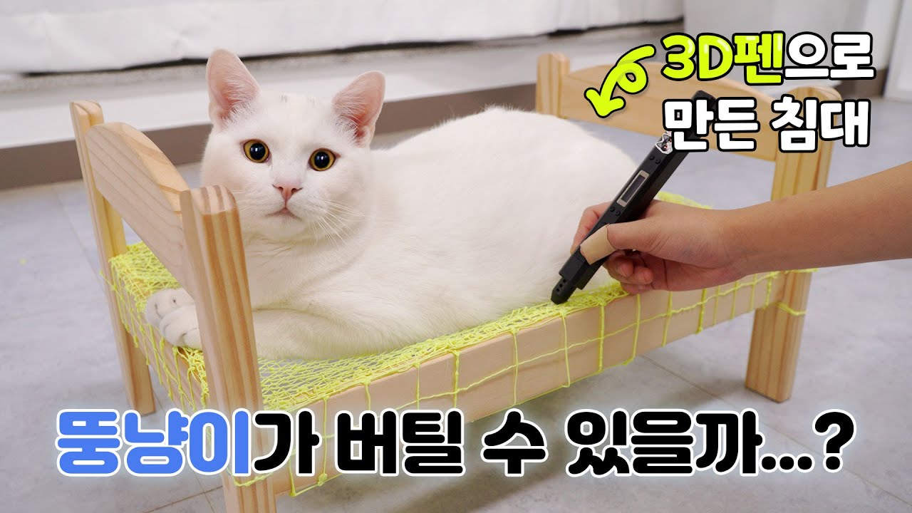 3D 펜으로 침대 만들기!! 【산냥고 Ep.02】 | 고양이산책