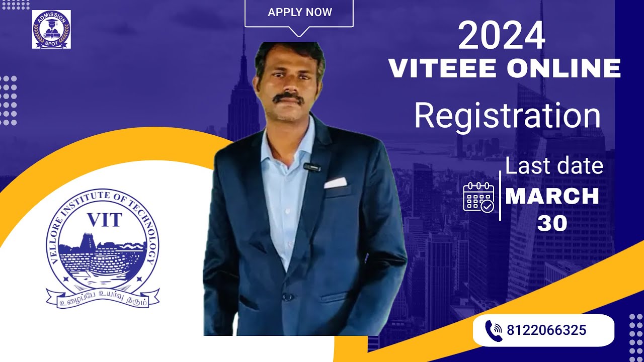 VITEEE 2024 EXAM ONLINE REGISTRATION|B.TECH COURSES ENTRANCE|APPLICATION