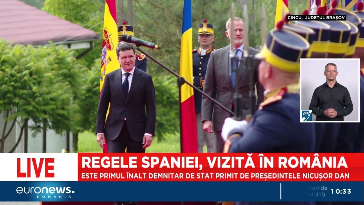 Regele Spaniei, Felipe al VI-lea, s-a întâlnit cu președintele Nicușor Dan la baza militară Cincu