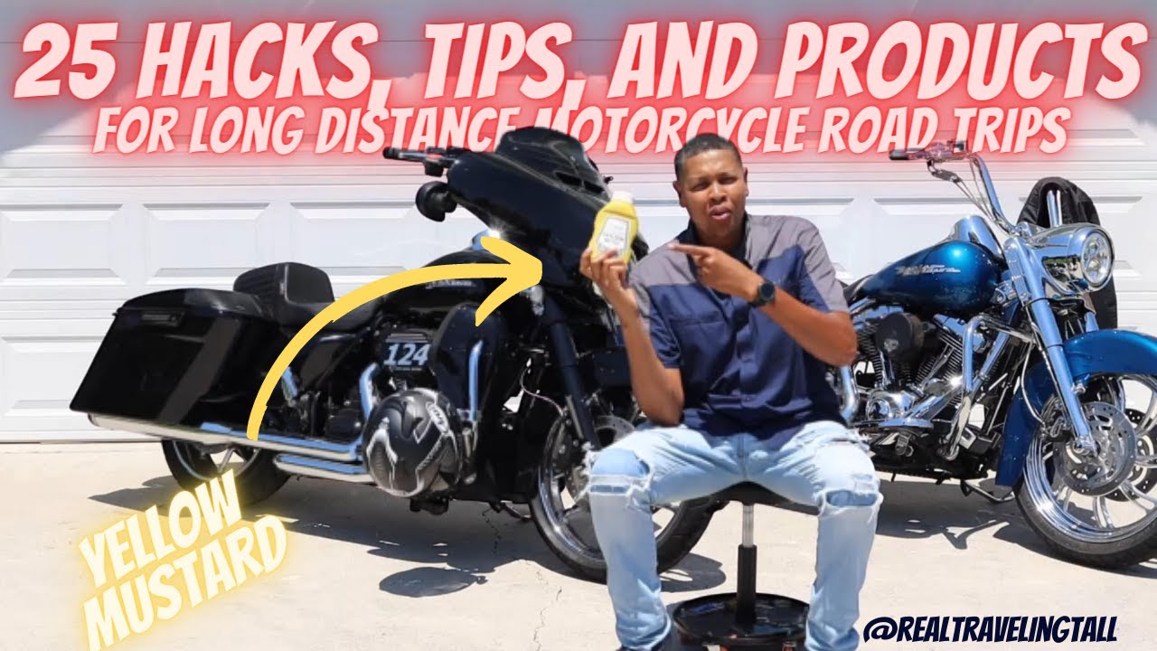 25 HACKS, TIPS, and PRODUCTS for your next long-distance trip on your Harley-Davidson Motorcycle!