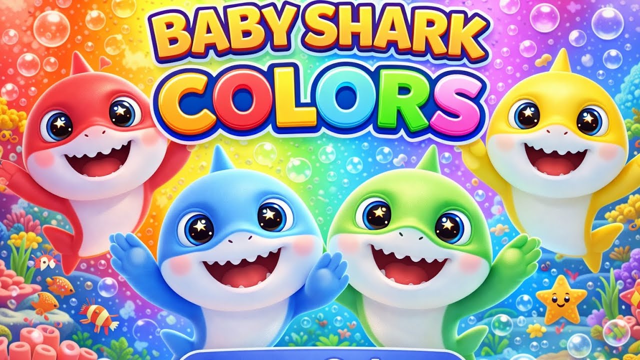 Baby Shark Learn Colors 🌈 | Red Blue Green Yellow Song for Kids