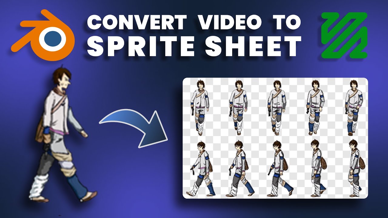 How to convert an Image Sequence into a Sprite sheet W/Blender & FFmpeg | InterPixel
