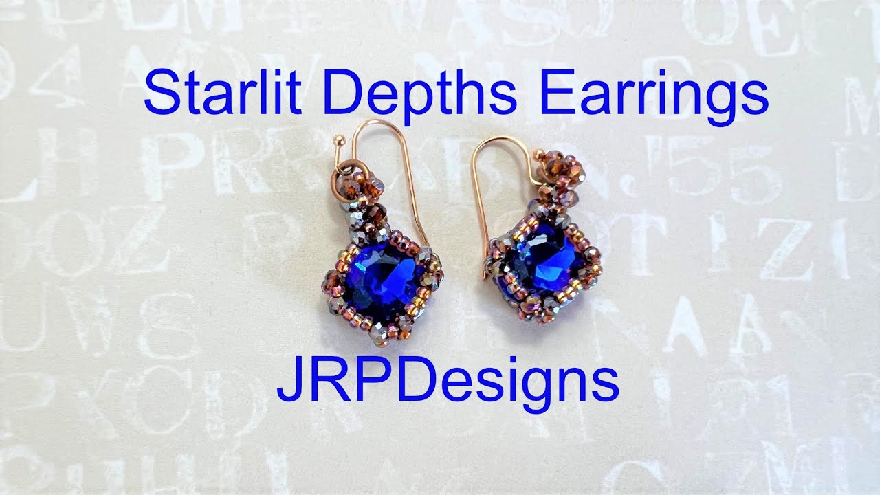 Starlit Depths Earrings and Potomac Beads January Best Bead Box