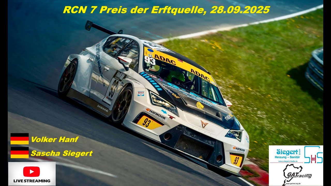 RCN 7 Preis der Erftquelle 28.09.2025 Team GAT Racing #93 Cupra TCR Nürburgring Nordschleife VLN