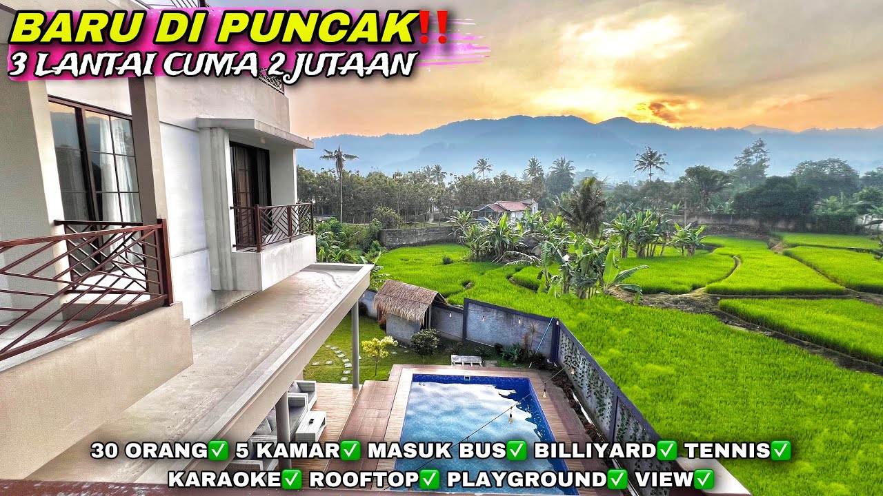 BARU‼️ VILLA BESAR TAPI MURAH DENGAN VIEW BAGUS DI PUNCAK BOGOR | VILLA ADIBA