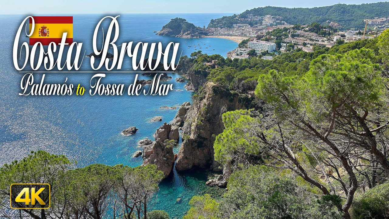 Driving along the Costa Brava from Palamós to Tossa de Mar 🇪🇸 Spain