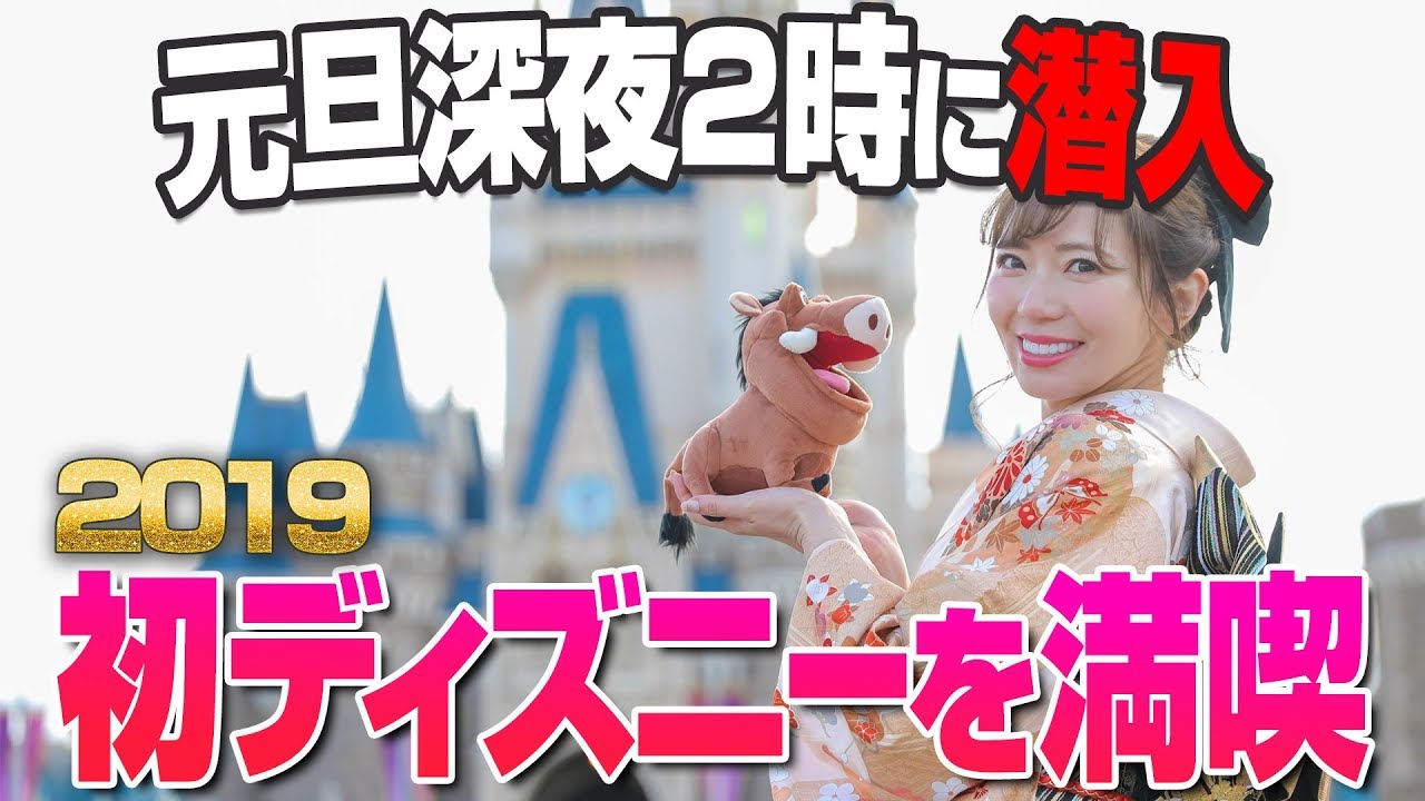 【元旦の深夜営業に潜入】2019年初パークをディズニーランドでまったり過ごしてみた