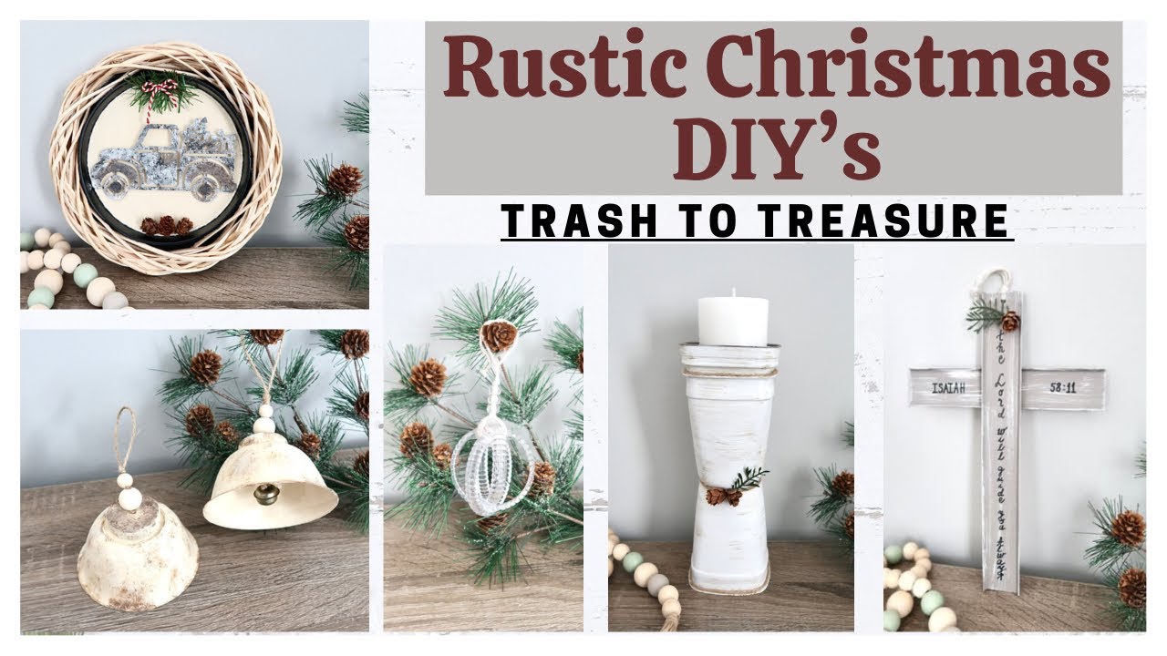 RUSTIC CHRISTMAS DECOR * Trash to Treasure DIY's * Recycled DIY&rsquo;s * BlondieNextDoor