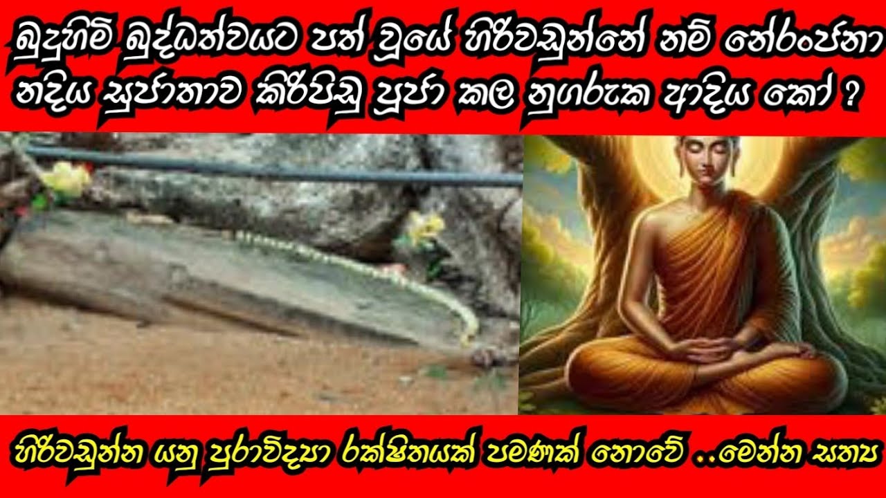 හිරිවඩුන්න බුදුන් බුදුවූ ස්තානයනම් නේරංජනා නදිය කිරිපිඩු පූජා කල නුගරුකට මොකද උනේ |Hiriwadunna