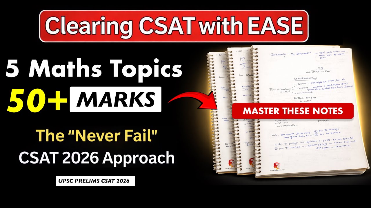 UPSC CSAT 2026: Get Qualifying Marks*GUARANTEED* with this Approach