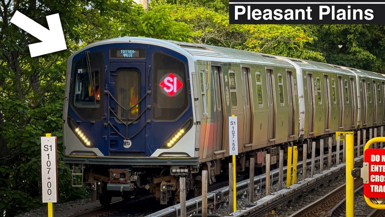 ᴴᴰ⁶⁰ ᴴᴰᴿ MTA Staten Island Railway: PM Rush R44 & R211S Trains @ Pleasant Plains during a Heat Wave
