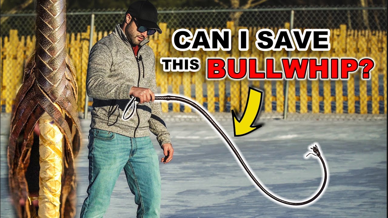 The Most Challenging Bullwhip Repair I Have Ever Attempted - Indiana Jones Style Bullwhip