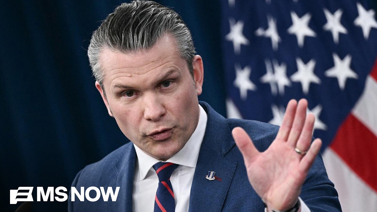 Hegseth holds press briefing with fallen troops tribute, attacks media