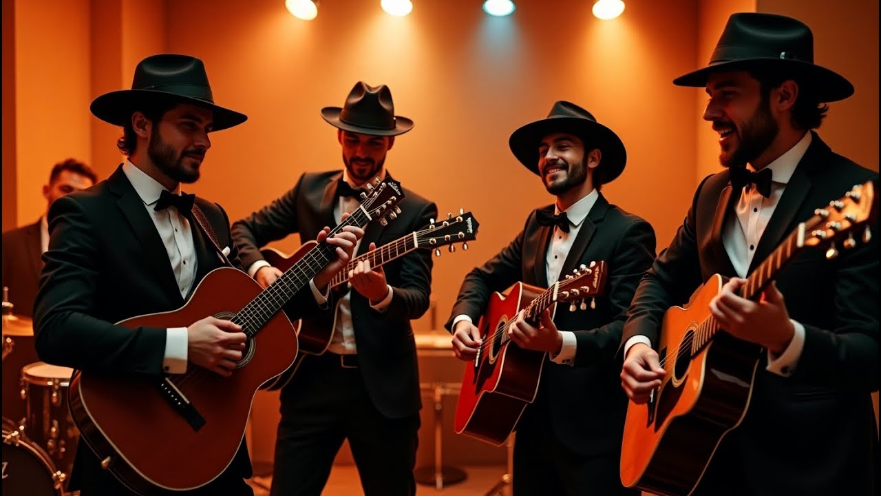 Soft acoustic Italian guitar with rich harmonics and warmth