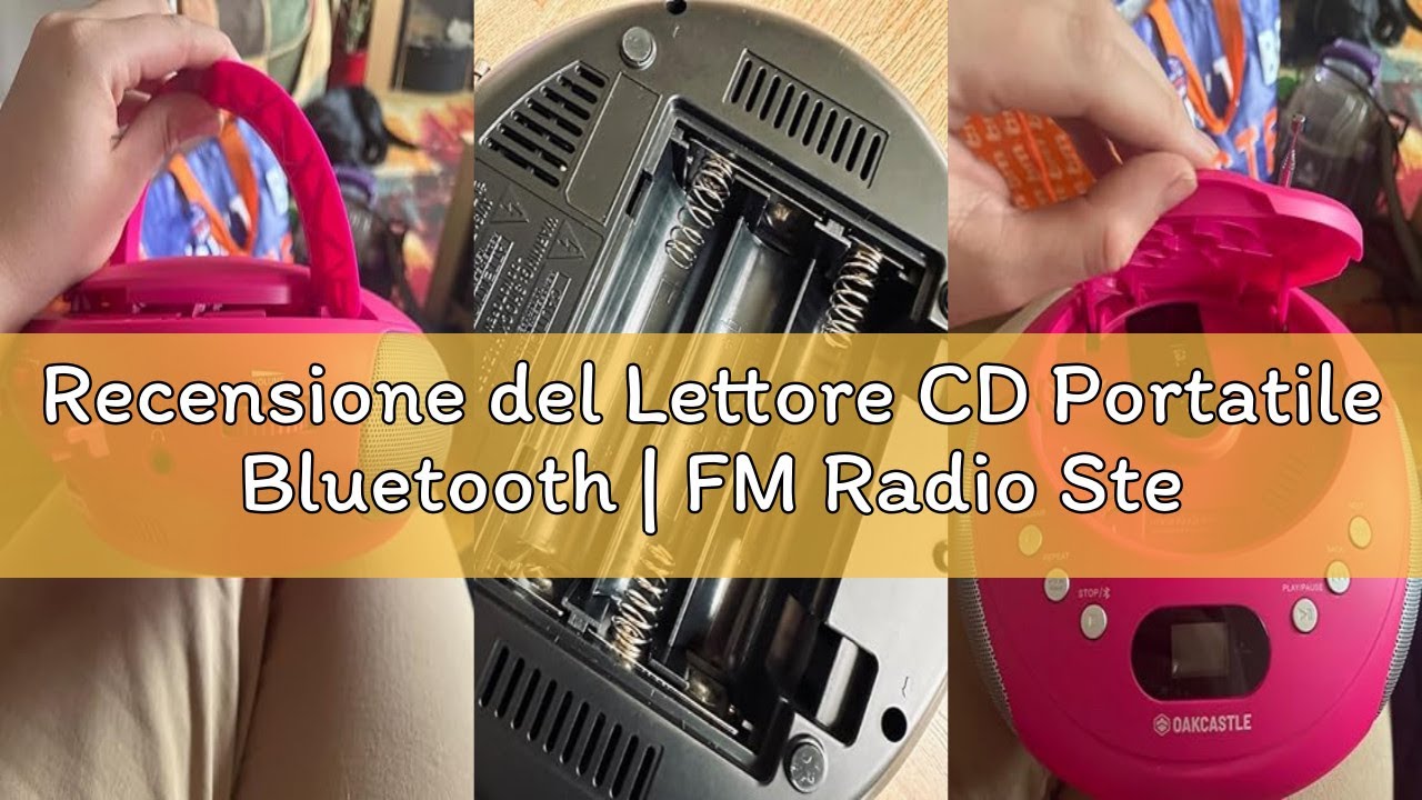 Recensione del Lettore CD Portatile Bluetooth | FM Radio Stereo Casa | Radio CD Stereo Casa con Cont