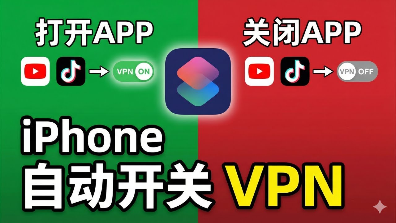【苹果教程】2026 最新教程：利用 iPhone 自动化实现特定软件翻墙，告别手动开关！教你设置 iPhone 自动翻墙，国内应用智能分流。【豌豆分享】