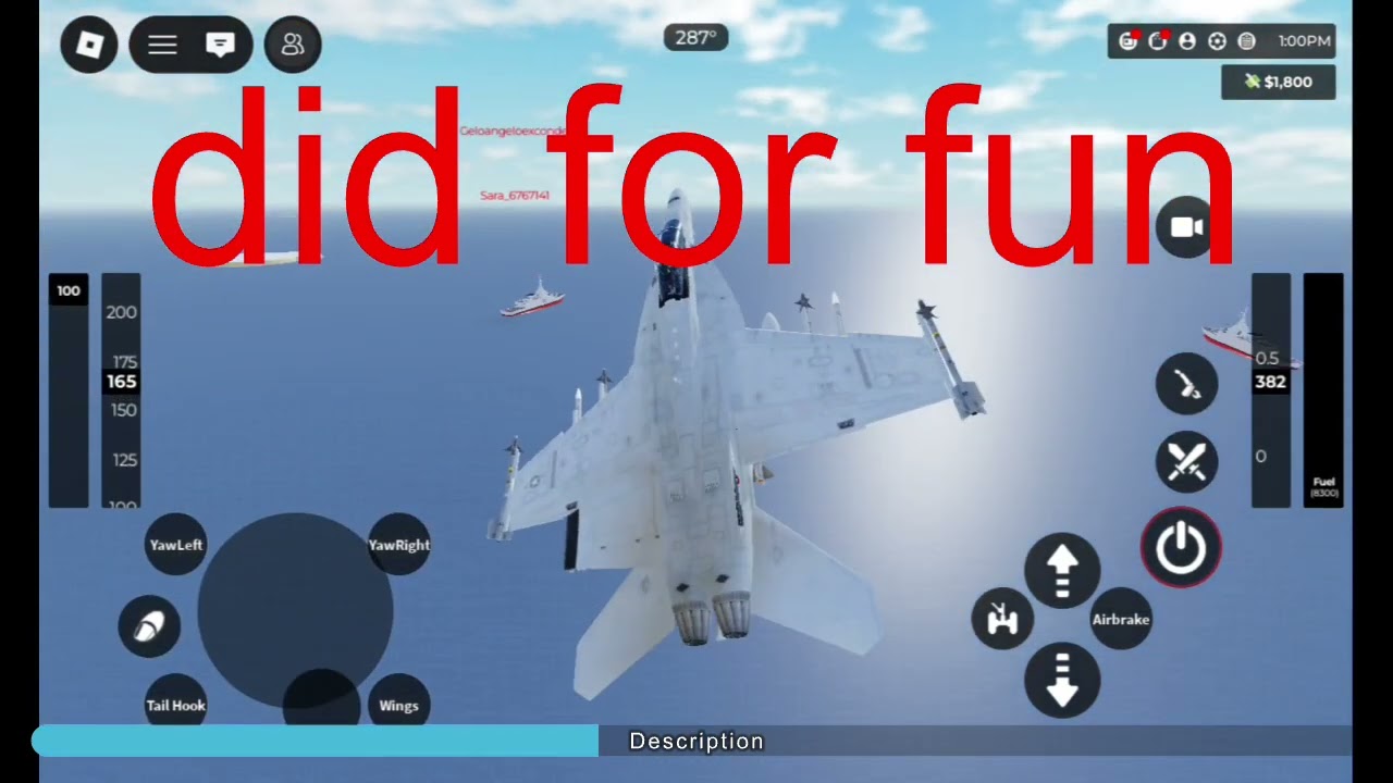 Game play of AIR CRAFT carrier in roblox (edited footage of my earlier vids) #roblox # aircraft
