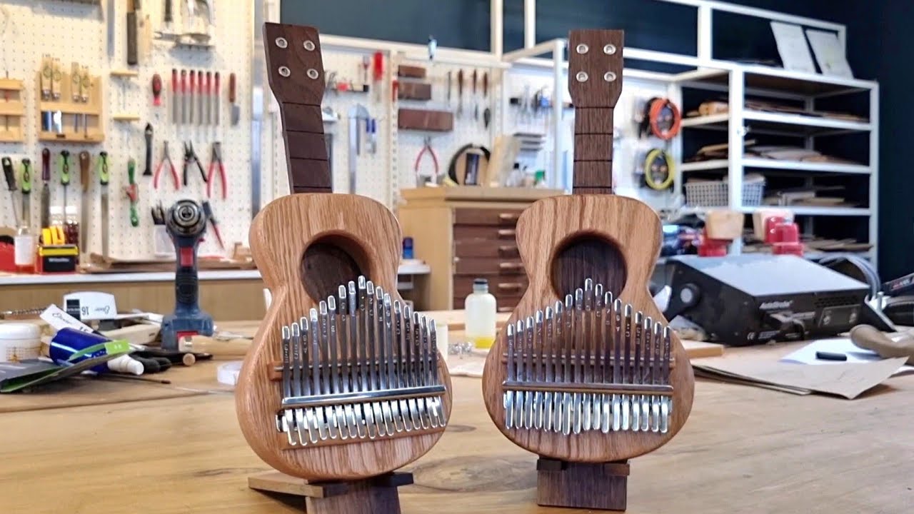 Процесс изготовления красивой гитары Kalimba.17 Keys African Thumb Piano