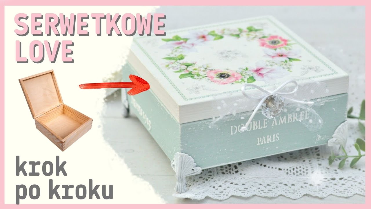 Decoupage zestaw pudełko taca kubek No.916