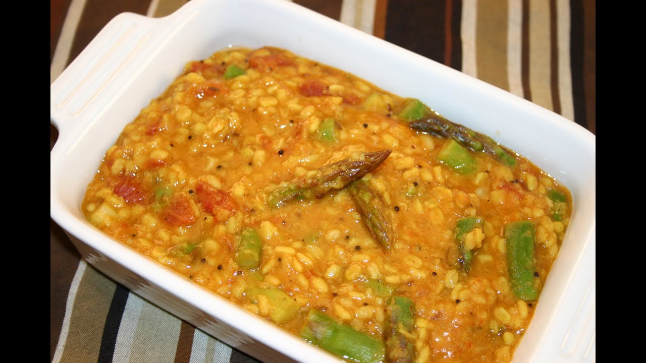 Mung Daal with Asparagus Recipe / Show Me The Curry