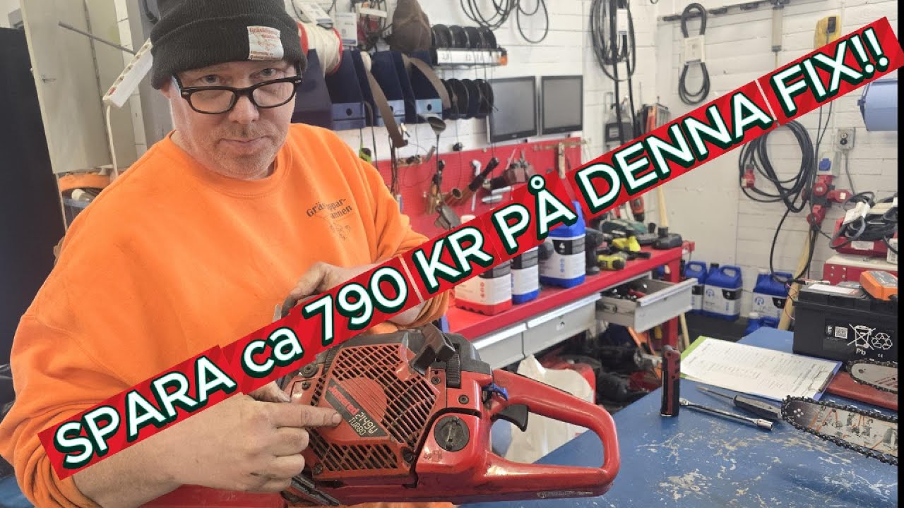 Motorsåg Jonsered 2149W Turbo. Kedjan stannar inte!!