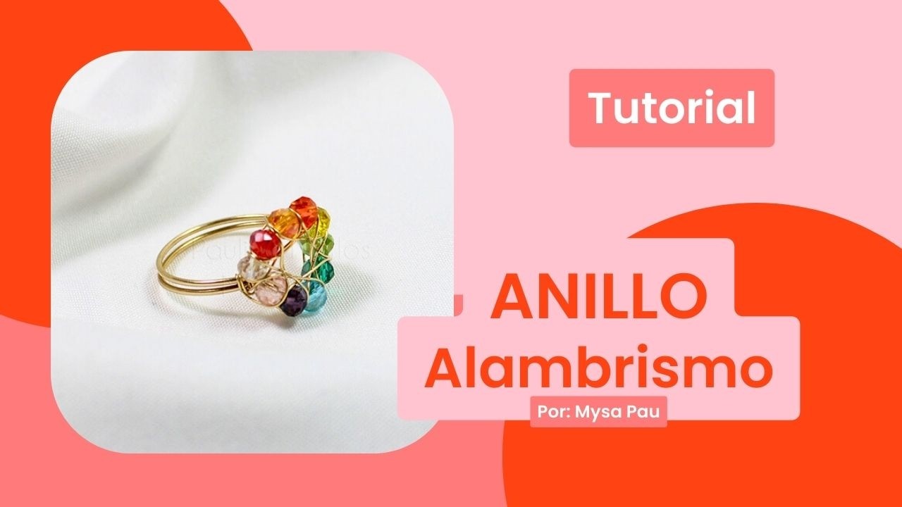🌀 Cómo hacer un anillo en alambrismo con cristales paso a paso