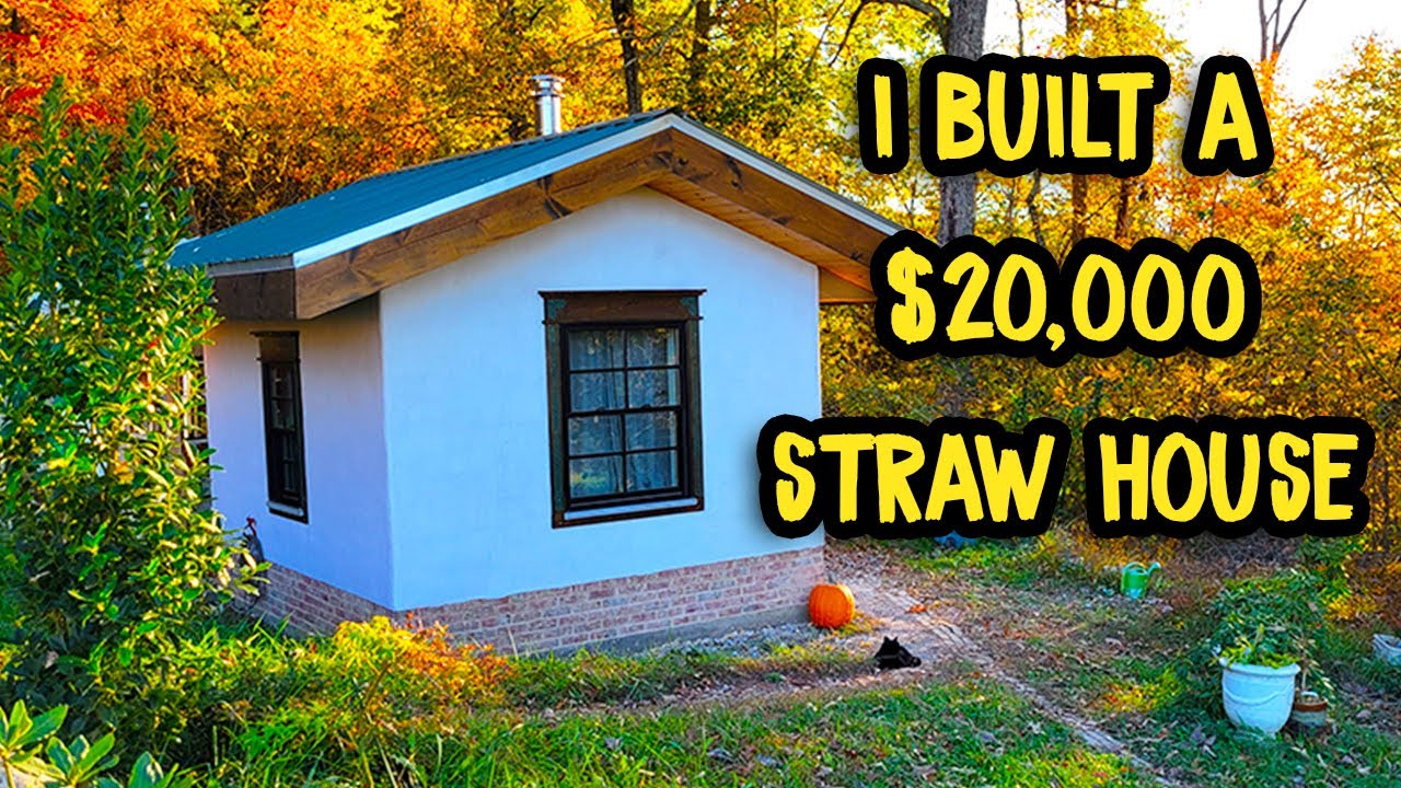 I Built My Tiny House for $20,000 - Straw-Clay Walls, Non-Toxic Home