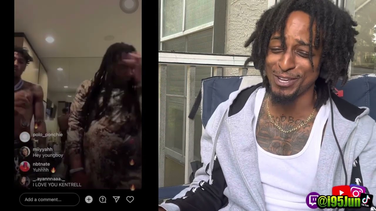 Herm can’t dance! 😭 | @i95jun reacts to YoungBoy dissing Durk and Akademiks on IG Live