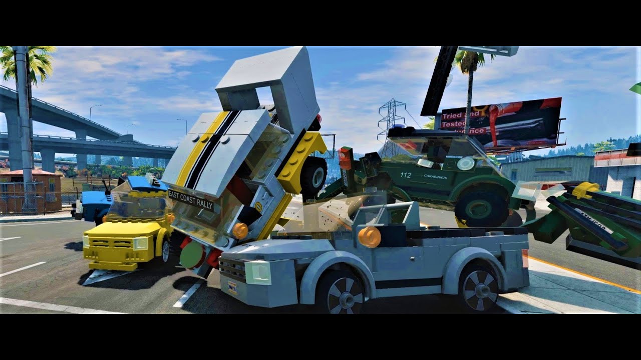 Lego car crash test BeamNG