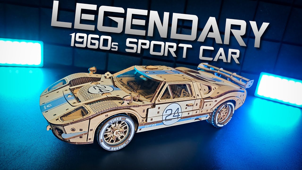 Legendary 1960s Race Car Model out of Wood | UGT-24 Endurance Racer. Ugears Puzzle Kit Scale 1:12