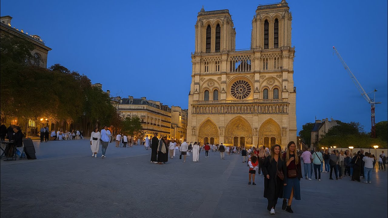 Paris France 🇫🇷 - Alex Doremifa anime le parvis de la Cath&eacute;drale Notre-Dame de Paris 