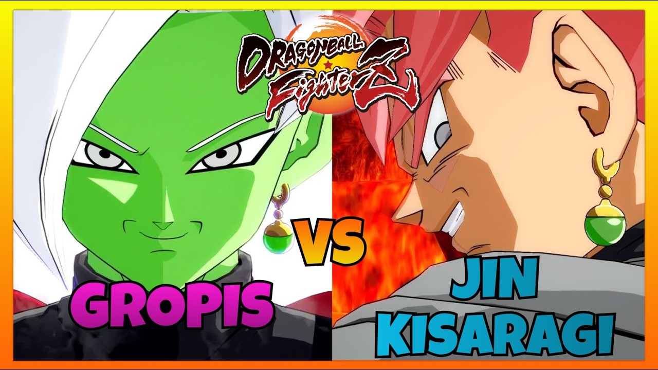 DBFZ - GROPIS vs JIN KISARAGI gameplays (Kid Buu, Zamasu, Android 21 vs Cooler, Goku Black, Z Broly)