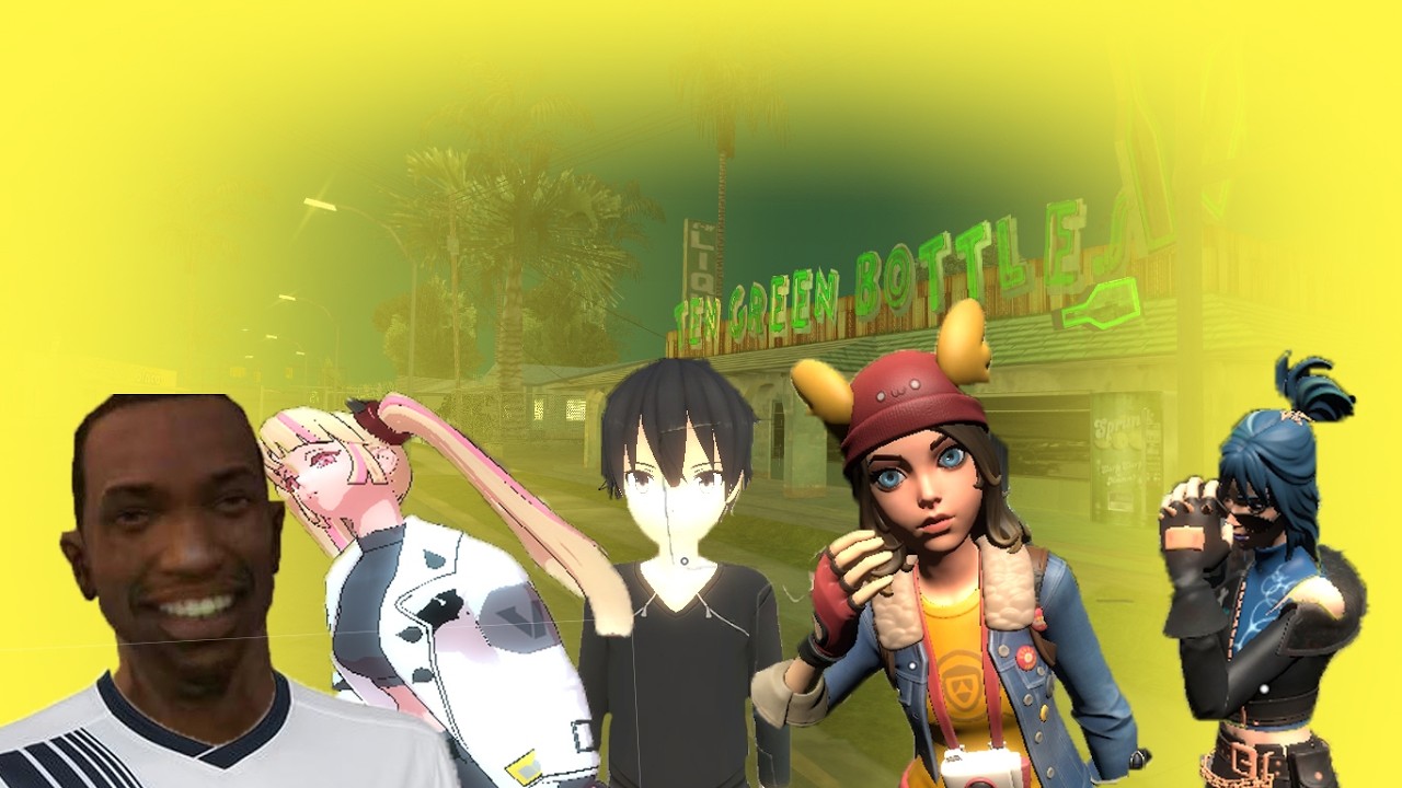 CJ y sus amigos hacen una fiesta