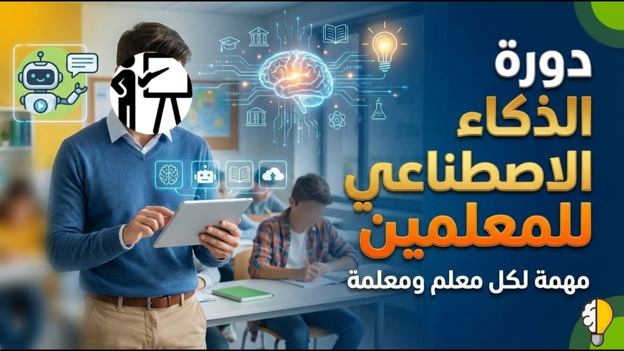 دورة الذكاء الاصطناعي للمعلمين | الذكاء الاصطناعي للمدرسين