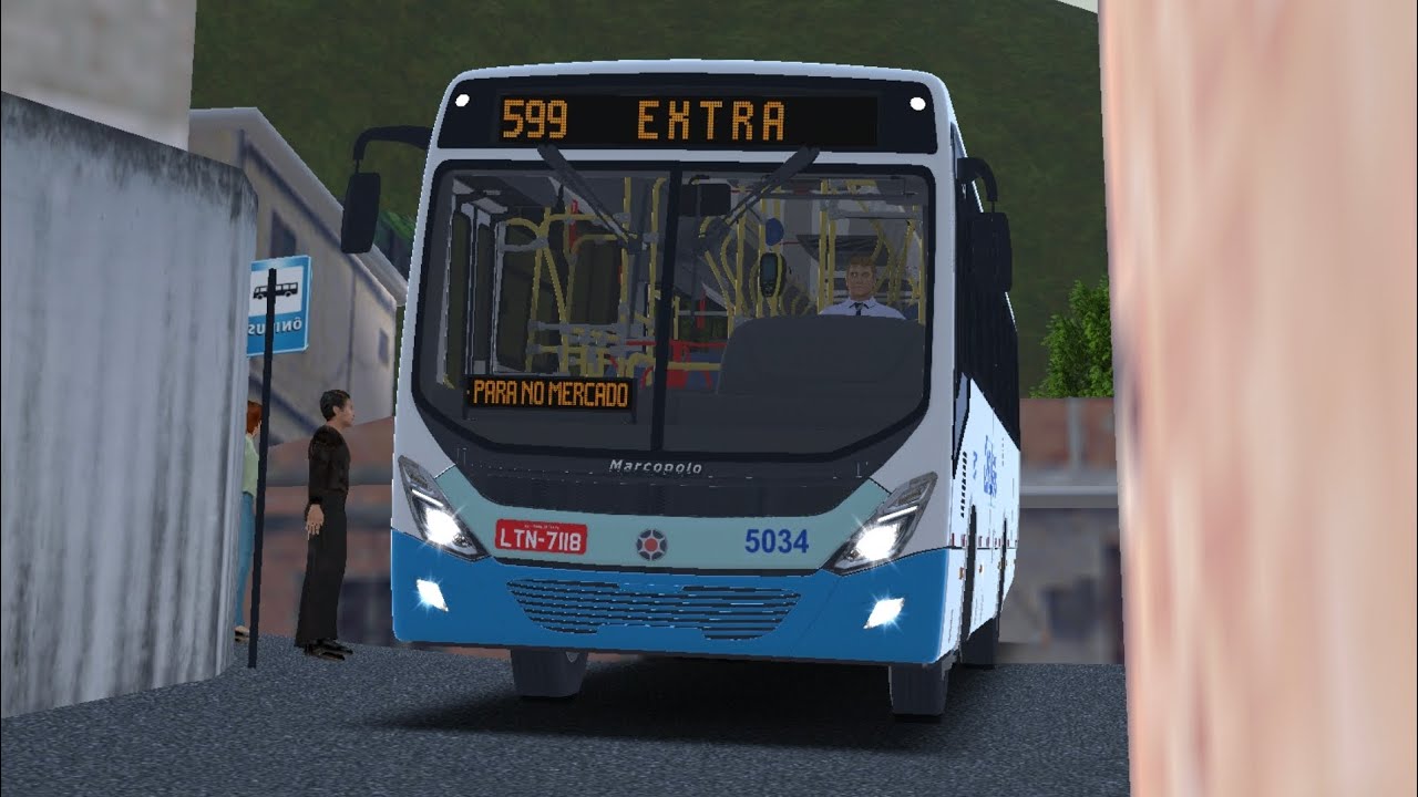 Carro grande na 599? Gameplay cheia de batida pq me botaram num carro grande numa linha de midi