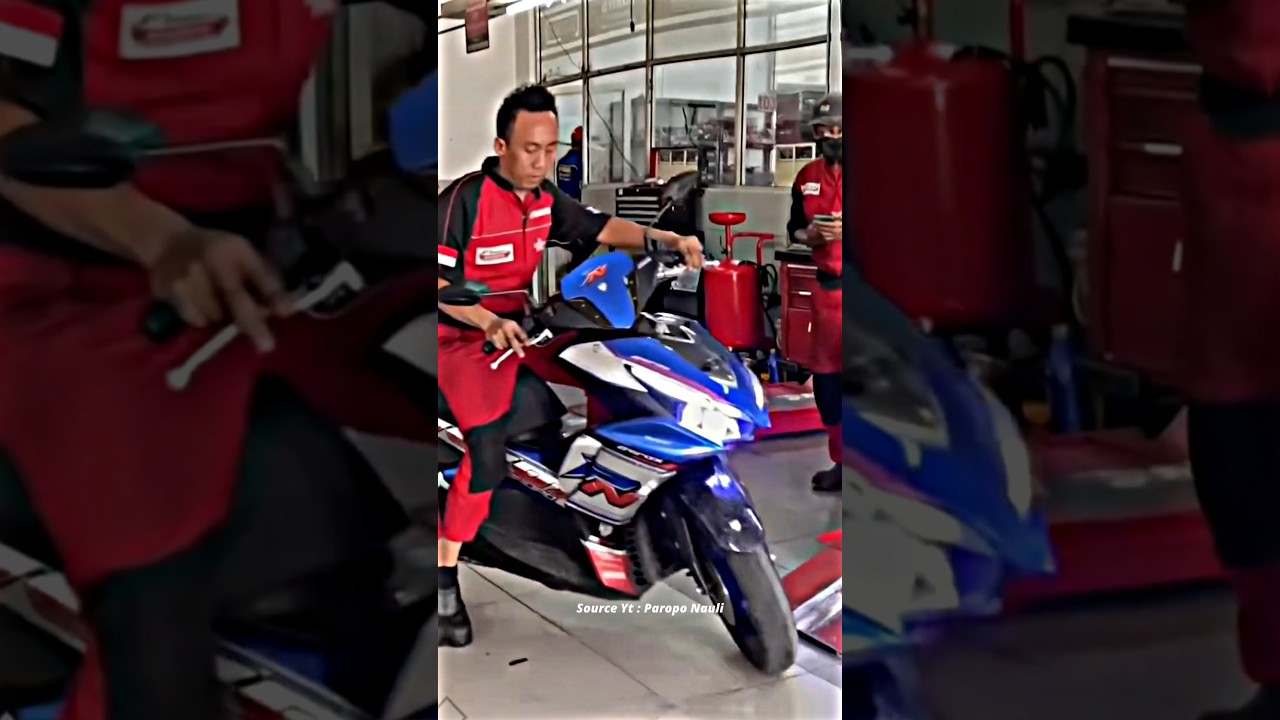 Momen ketika aerox paropo nauli dicobain mekanik yamaha #motovlog #paroponauli