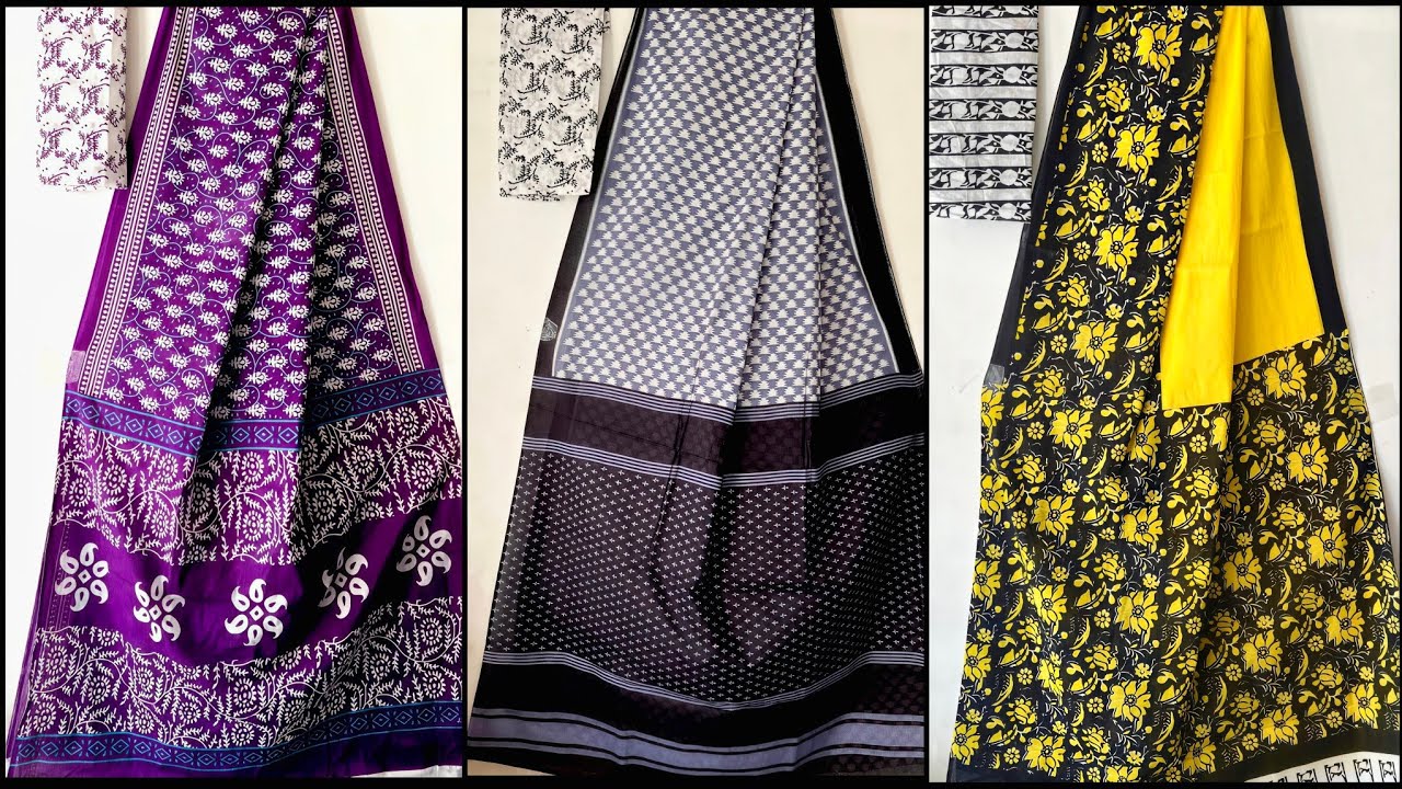 Cotton Mulmul Sarees | Free Shipping | Pure Cotton Mulmul Sarees Collection 