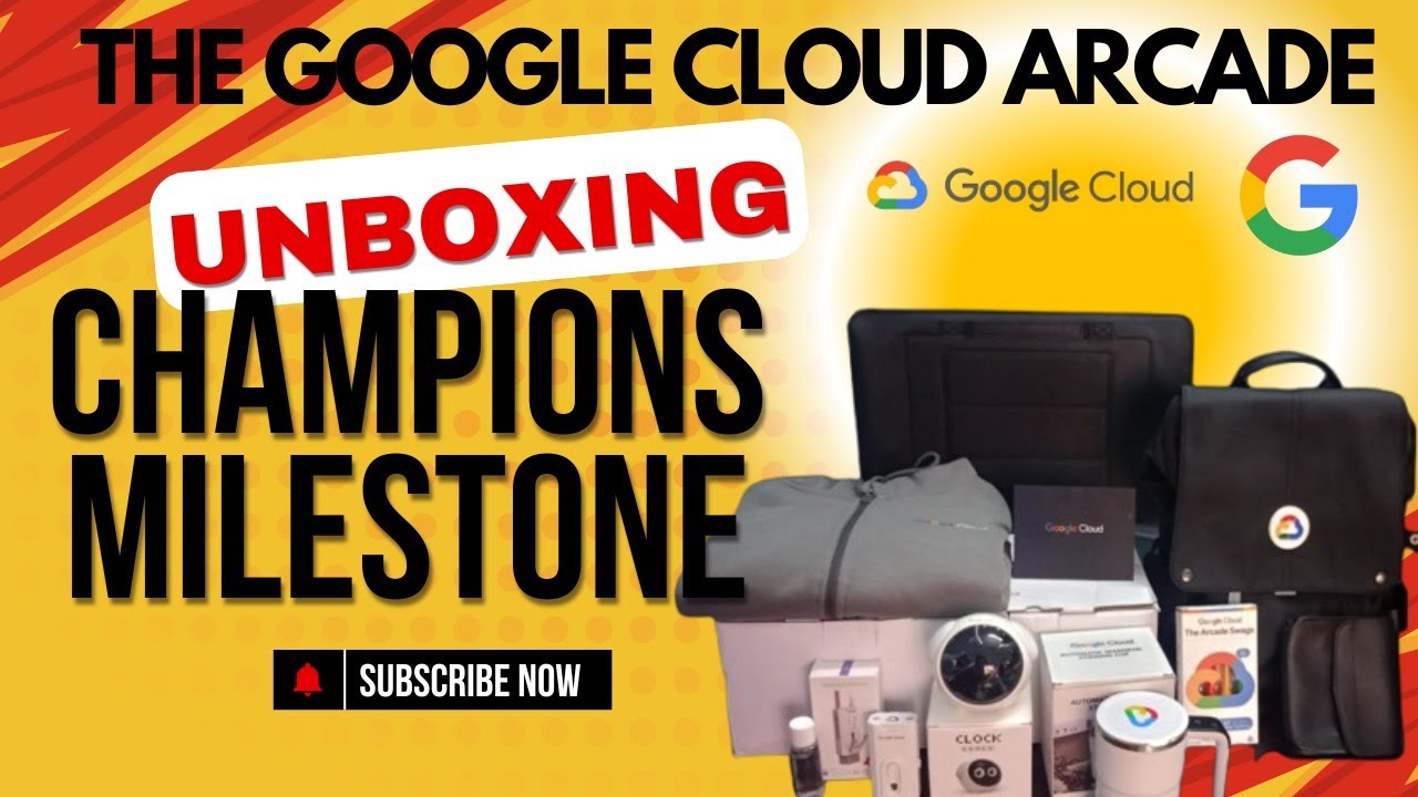 🎁 Unboxing Google Cloud Arcade SWAGS! 🔥☁️ | CHAMPION MILESTONE SWAGS  😍 #GoogleSwag #CloudArcade