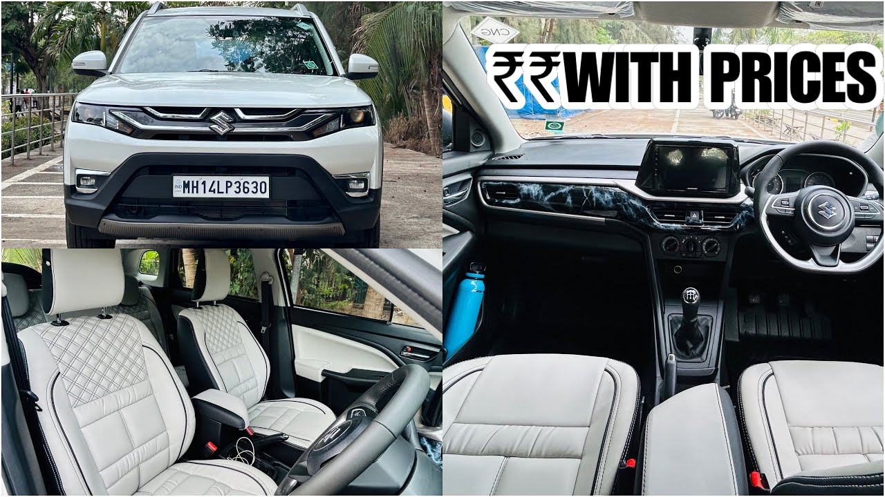 BREZZA 2024 LXI CNG UPGRADED WITH TOP MODEL REAR HEADREST ARMREST AND STEERING 📞9820569891 #brezza