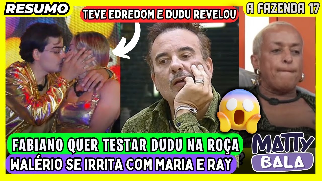 🟡 DUDU NA RO&Ccedil;A? Fabiano e Kathy querem testa-lo // DUDU revela SAFADEZA com SAORY ! #afazenda