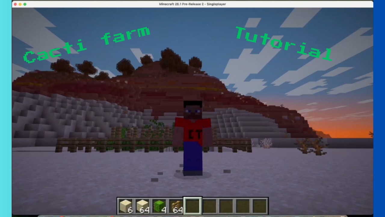 How to make a cacti farm in Minecraft!