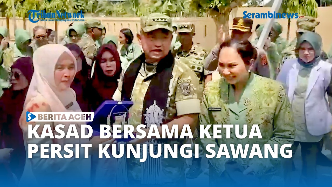 Kasad Bersama Ketua Persit Kartika Chandra Kirana Kunjungi SDN 7 Sawang