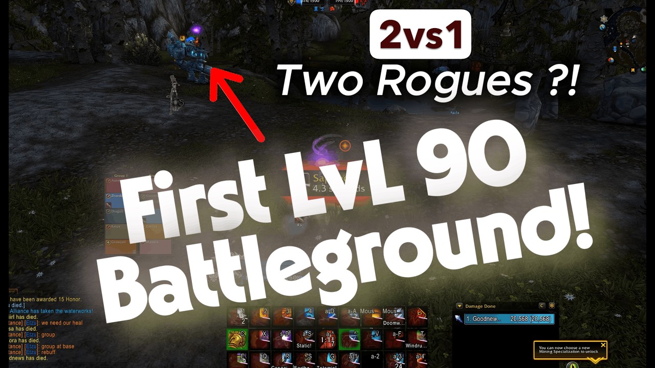 LvL 90 Enh Shaman - First Midnight Battleground & with it some epic fights!