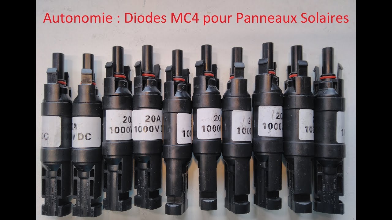 Autonomie - 81 - Diodes MC4 pour Panneaux Solaires