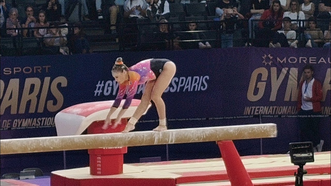 Sabrina Voinea (ROU) - 10,166 Beam (scary fall) - Paris World Cup 2025