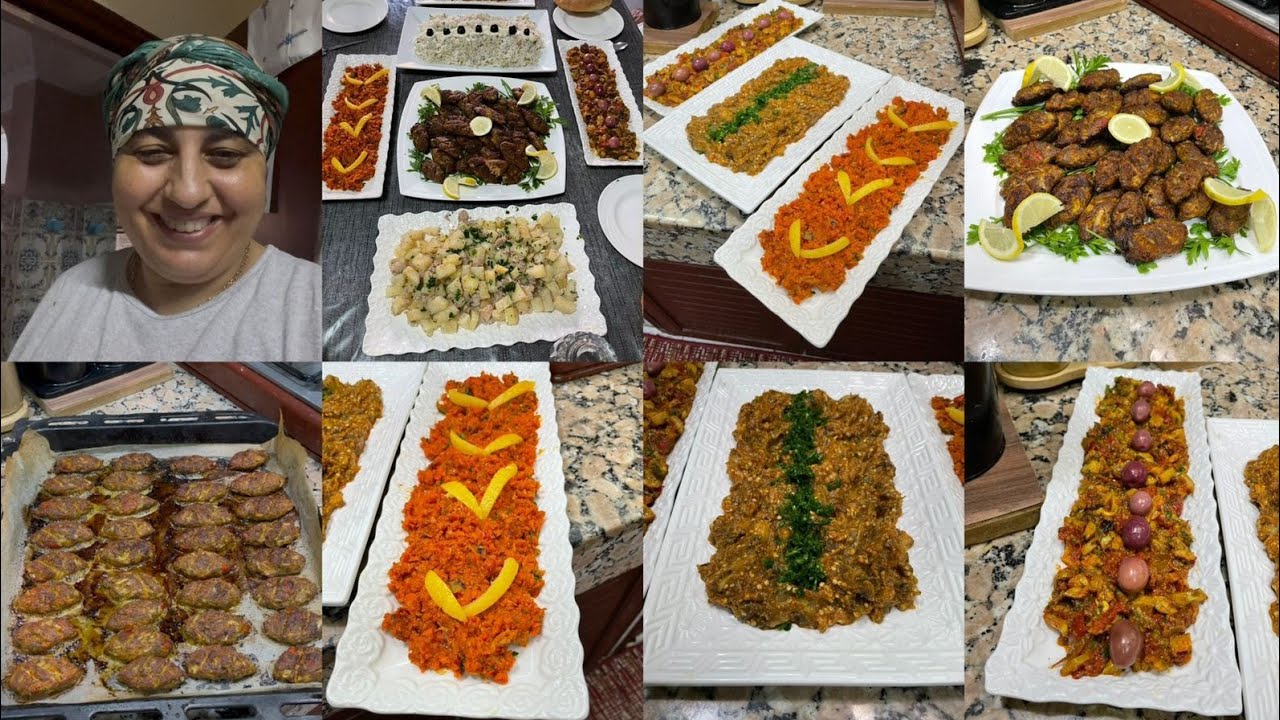مني فلوك لفكرت غير في ساهل الماهل ثلاثة سلطات كتوجد من خضرة مشوية في الفرن مع واحد سردين مشوي في فرن