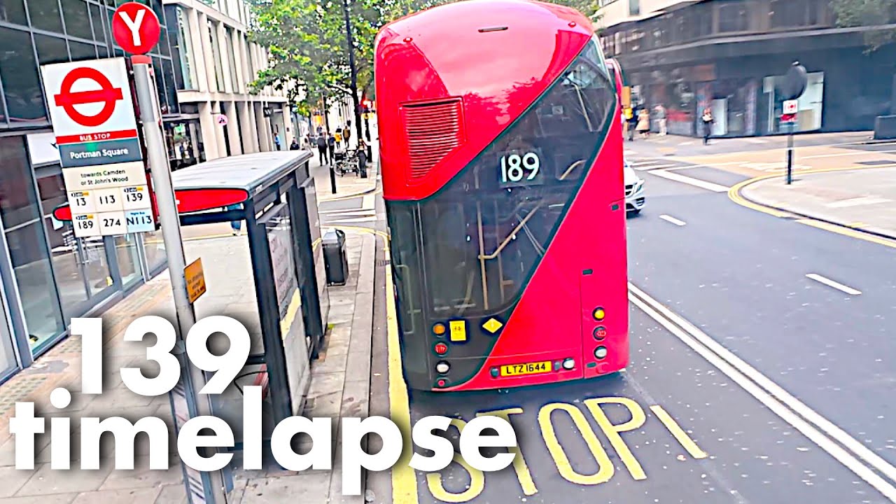 139 LONDON BUS ROUTE JOURNEY! Timelapse tour from Waterloo to Golders Green
