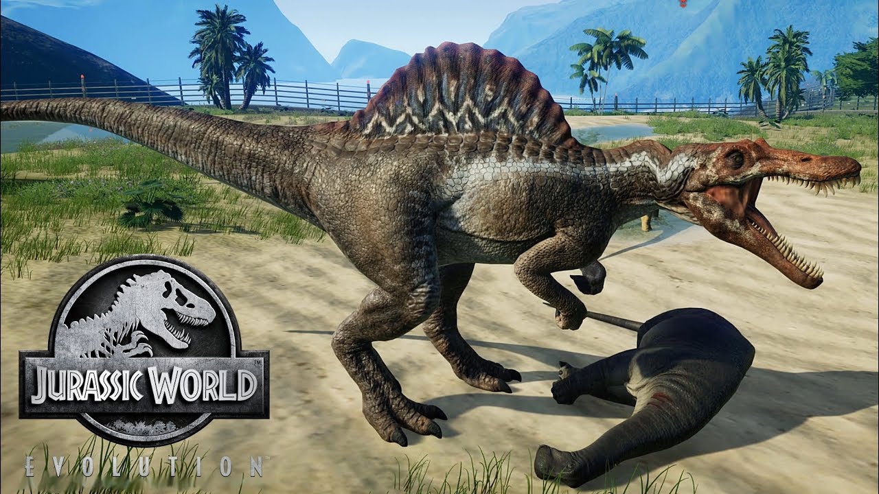 Island Sanctuary - Giganotosaurus, Spinosaurus, Indominus & Suchomimus Hunting Nigersaurus (4K60FPS)