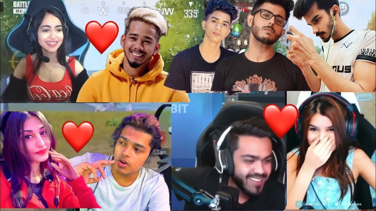 PUBG Streamer love moments 🤣 Ft Jonathan, 8BitMamba , Carryminati , Payal, Kaash,