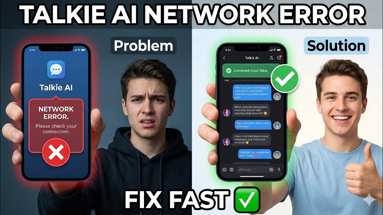 how to fix talkie ai network error